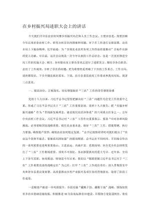 在乡村振兴局述职大会上的讲话.docx
