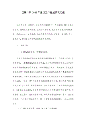 区统计局2022重点工作完成情况汇报.docx