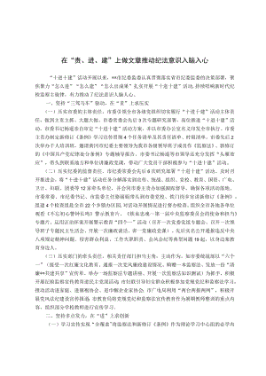 在“责、进、建”上做文章 推动纪法意识入脑入心.docx