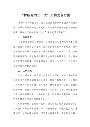 “护航党的二十大”舆情处置方案.docx