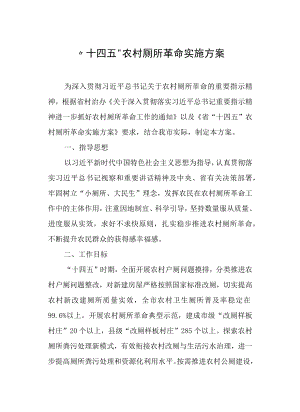 “十四五”农村厕所革命实施方案.docx