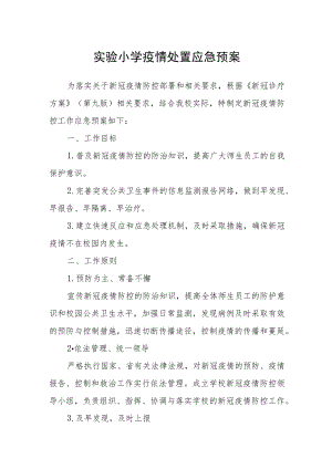 实验小学疫情处置应急预案.docx