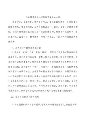 加快建设冷链物流终端设施实施方案.docx