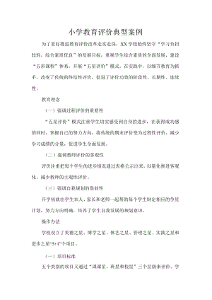 小学教育评价典型案例.docx