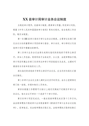 XX县审计局审计业务会议制度.docx