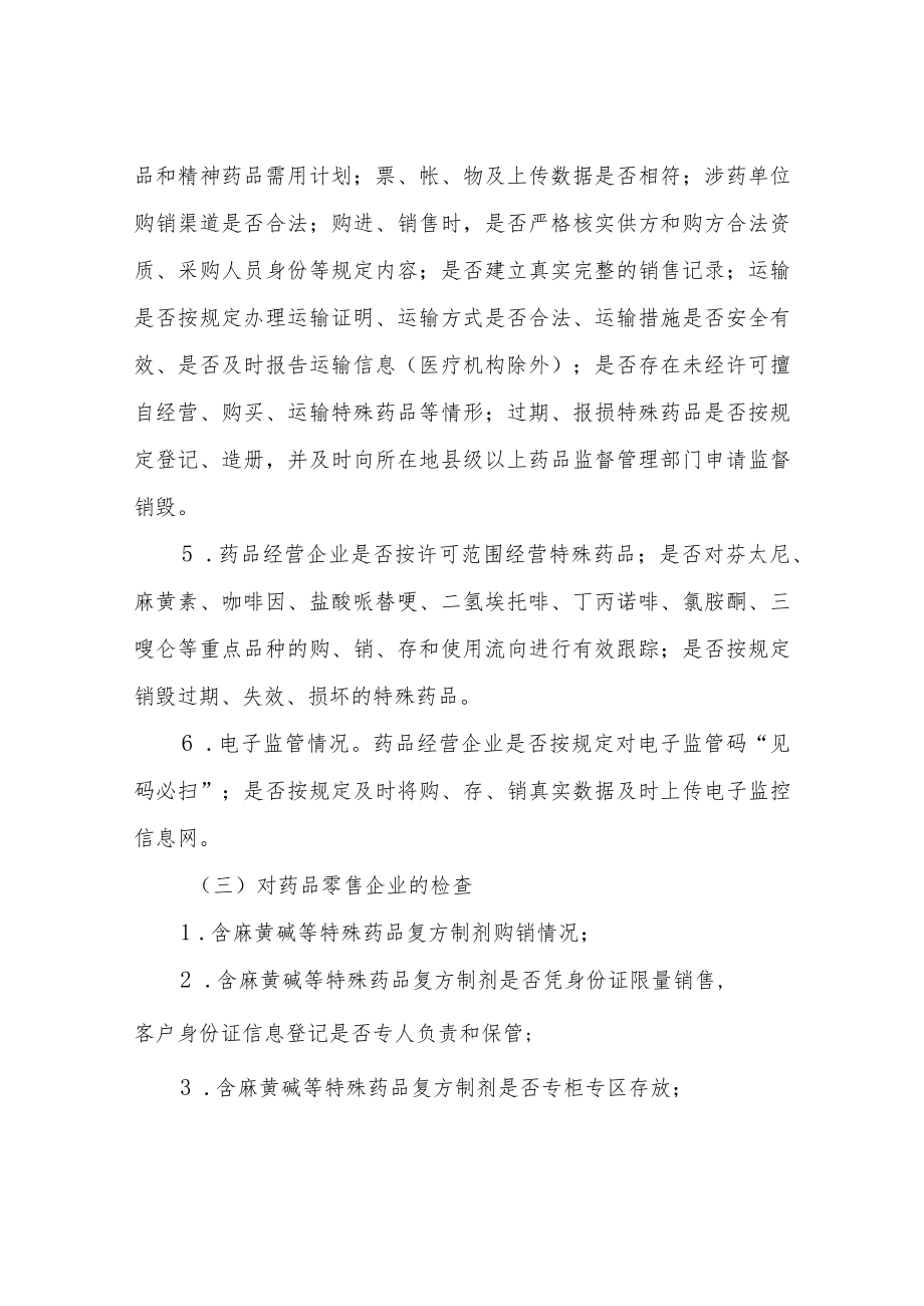 XX区市场监督管理局2022年特殊药品专项检查工作实施方案.docx_第3页