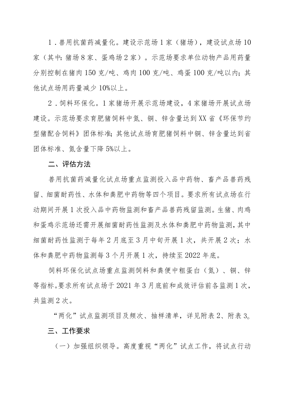 XX县开展兽用抗菌药减量化和饲料环保化试点行动方案.docx_第2页