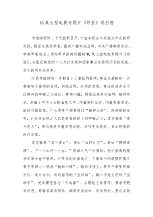 16集大型电视专题片《领航》观后感.docx