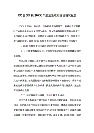XX县XX镇2021年度法治政府建设情况报告.docx