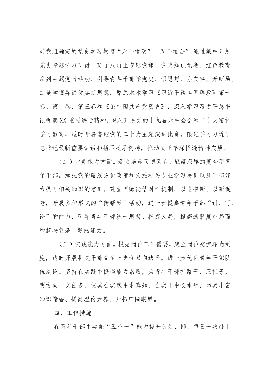 XX县文化和旅游局2022年度“四能型”青年干部能力提升行动计划.docx_第2页