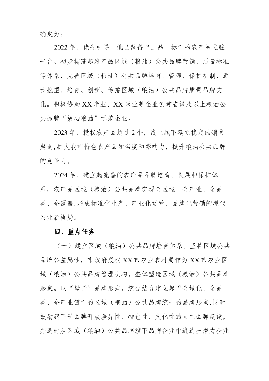 XX市农业区域(粮油)公共品牌建设和管理实施方案.docx_第3页