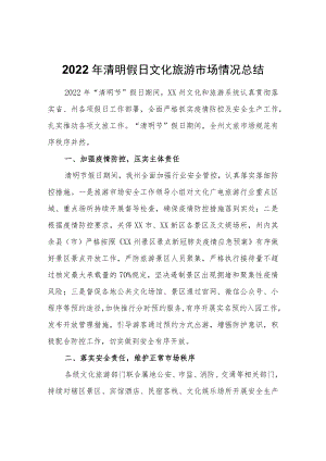 XX州2022年清明假日文化旅游市场情况总结.docx