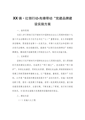 XX镇“红领行动·先锋带动”党建品牌建设实施方案.docx