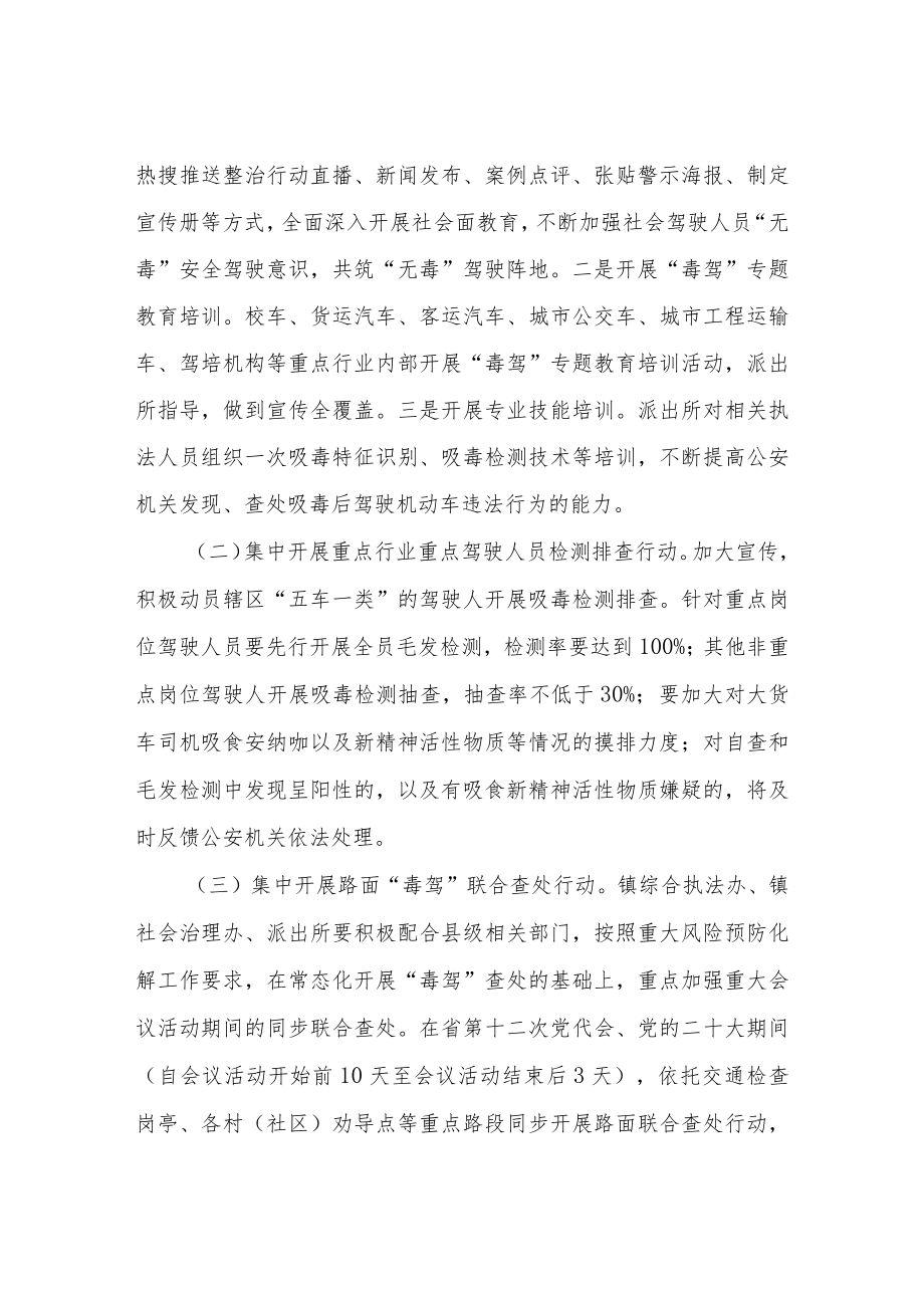 XX镇2022年“毒驾”集中整治行动工作方案.docx_第2页