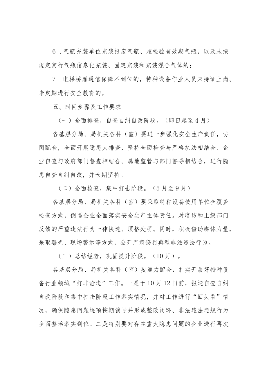 XX市场监督管理局特种设备行业领域“打非治违”实施方案.docx_第3页