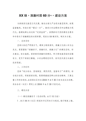 XX镇“清廉村居60分+”建设方案.docx