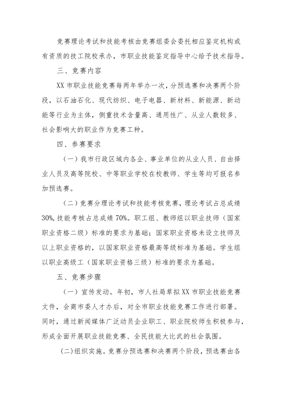 XX市职业技能竞赛工作方案.docx_第2页