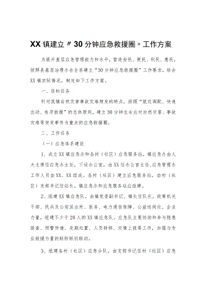XX镇建立“30分钟应急救援圈”工作方案.docx