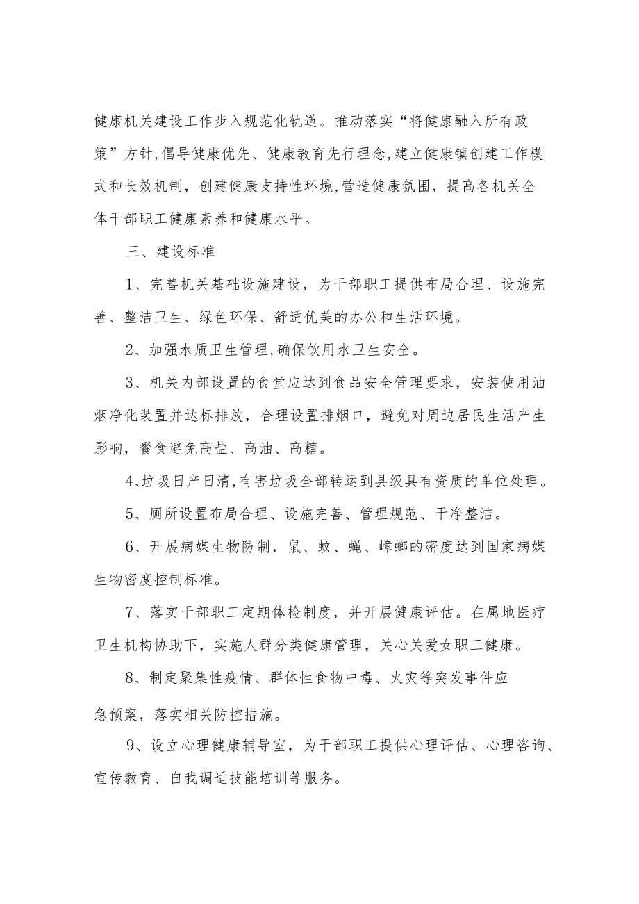 XX镇健康机关创建工作实施方案.docx_第2页