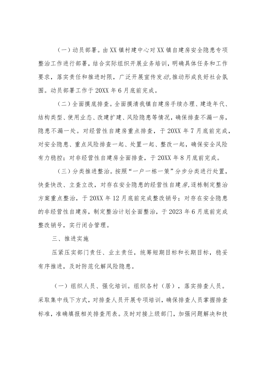 XX镇自建房安全隐患专项整治工作方案.docx_第2页
