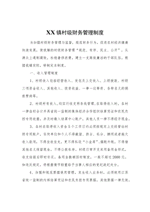 XX镇村级财务管理制度.docx