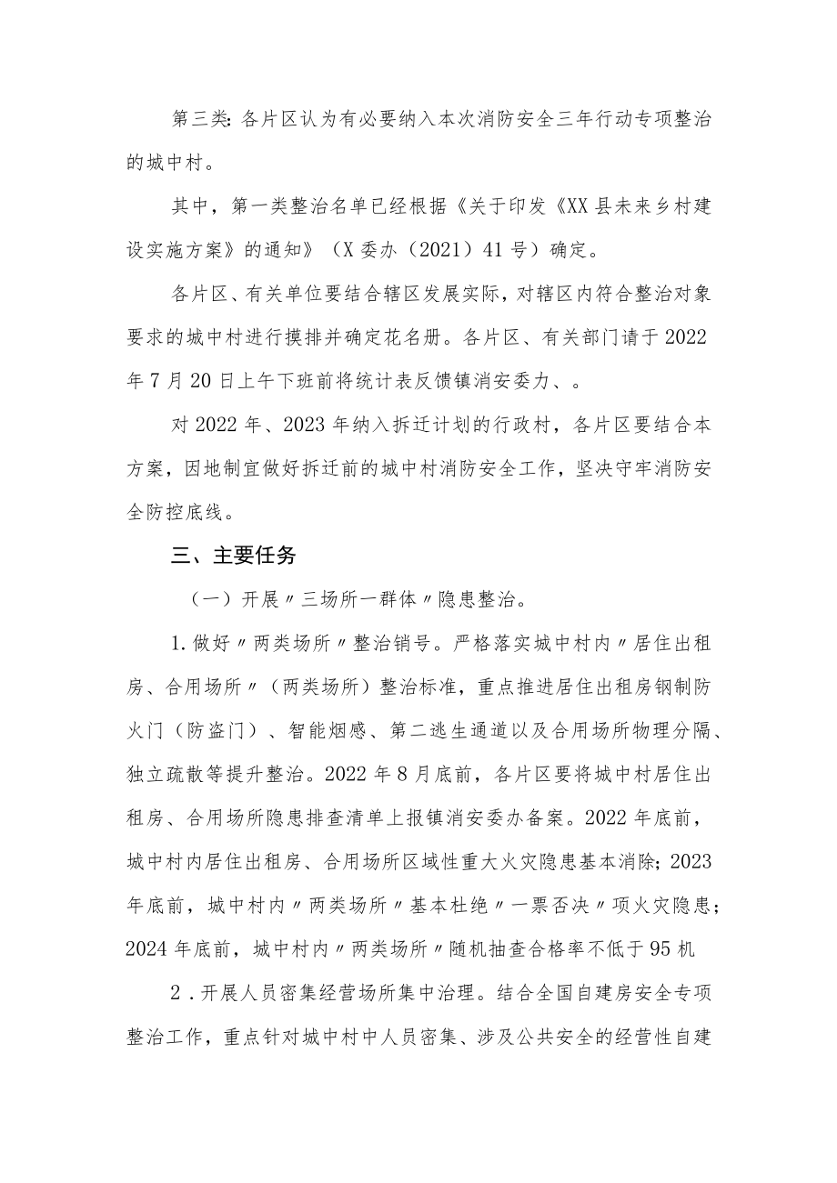 XX镇城中村消防“隐患大整治、基础大巩固、宣传大提升”三年行动方案.docx_第2页