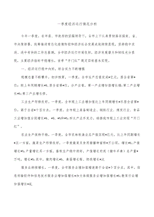 一季度经济运行情况分析.docx