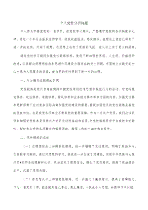 个人党性分析问题.docx