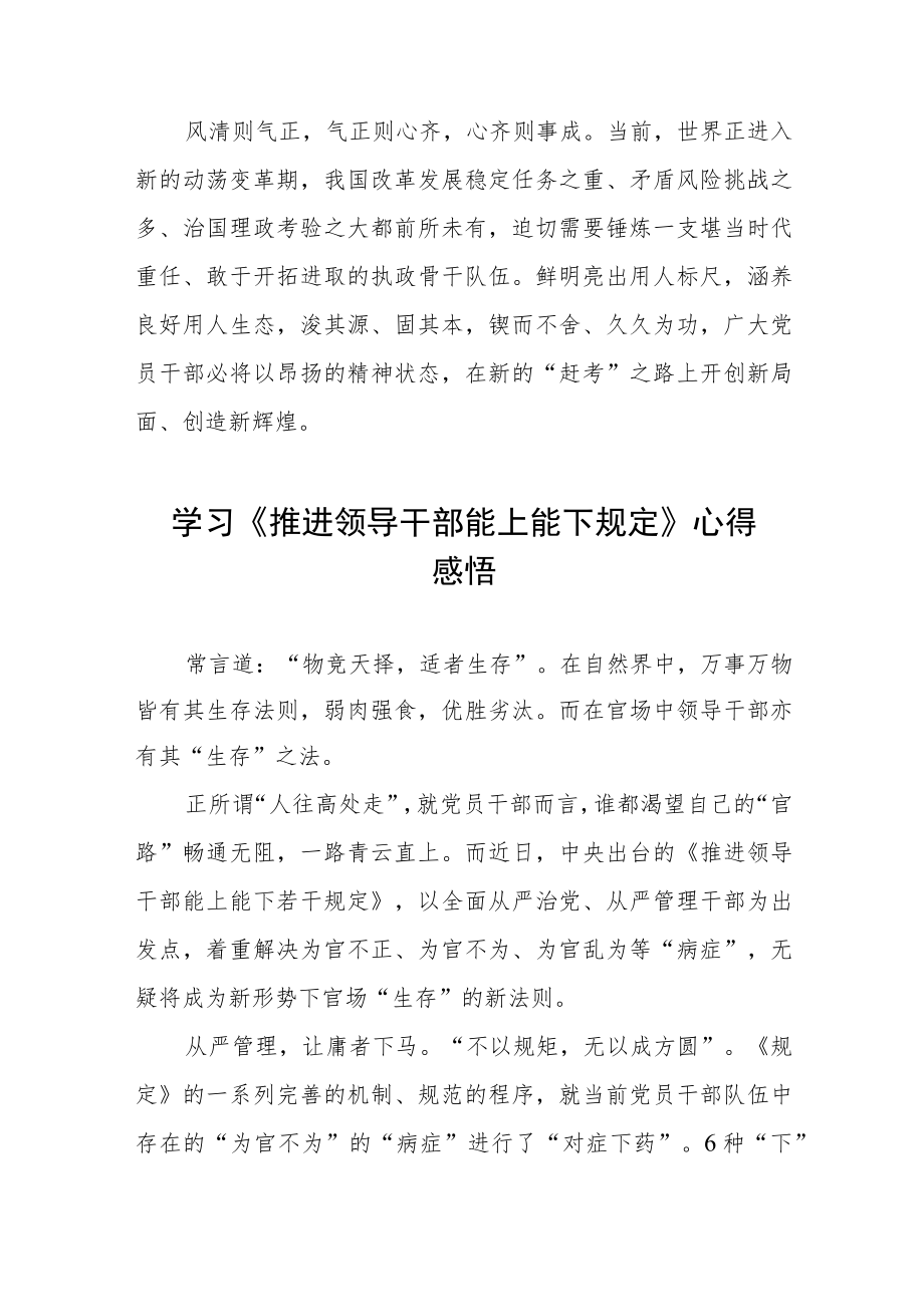 《推进领导干部能上能下规定》心得体会6篇.docx_第3页