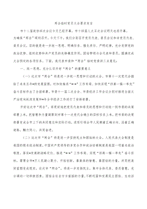 两会临时党员大会要求发言.docx