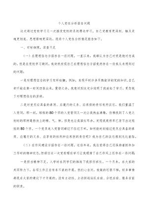 个人党性分析报告问题.docx