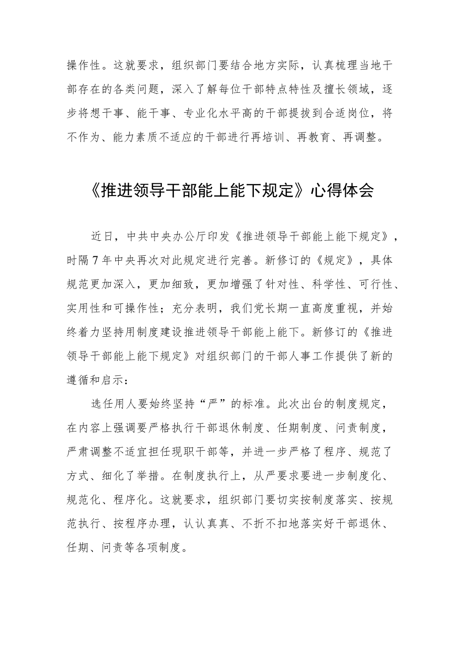 《推进领导干部能上能下规定》心得体会精选七篇.docx_第2页