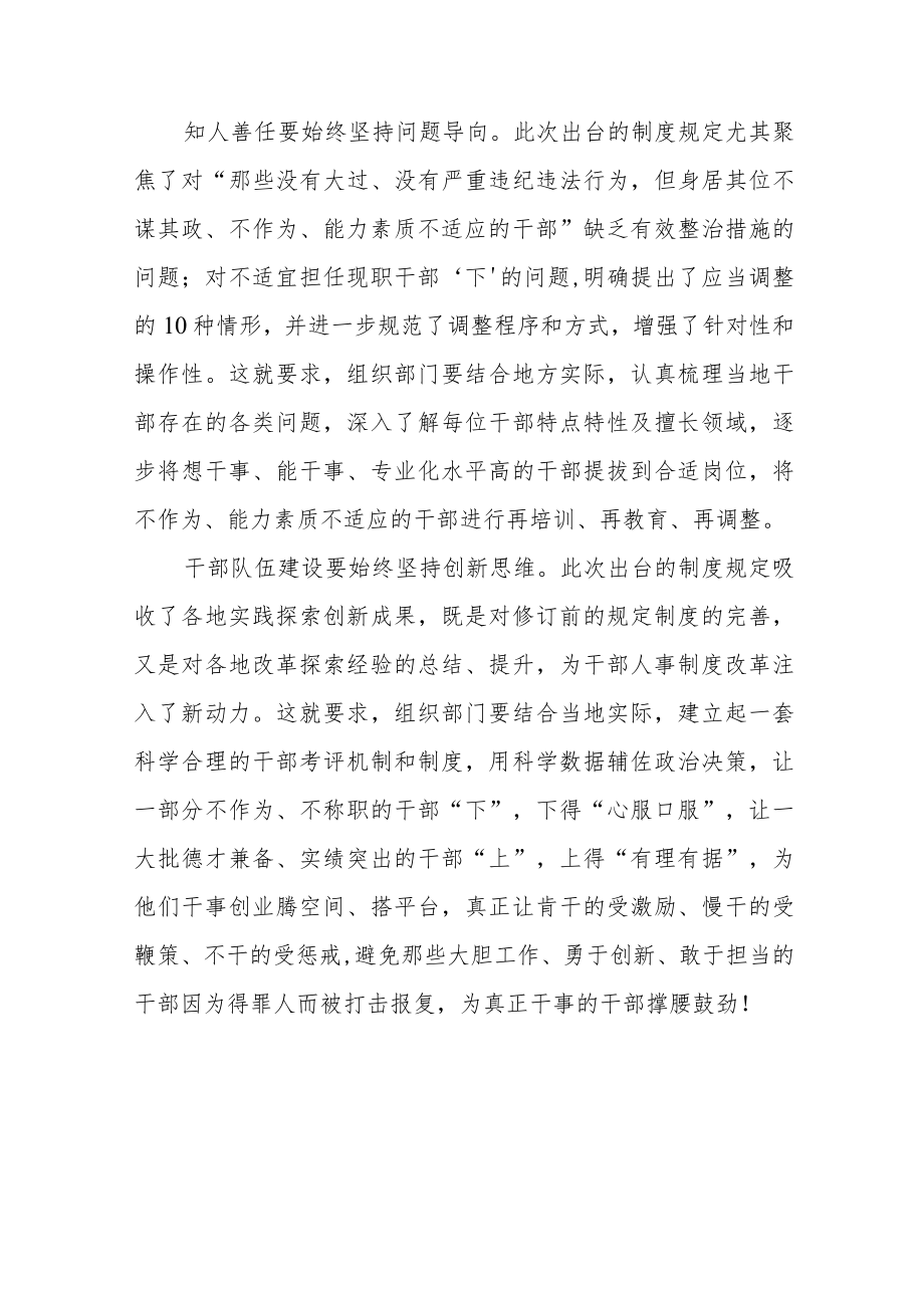 《推进领导干部能上能下规定》心得体会精选七篇.docx_第3页