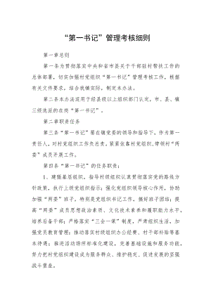 “第一书记”管理考核细则.docx