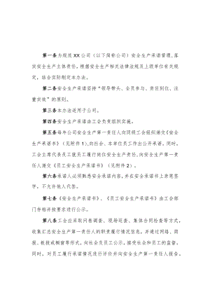 2022《公司安全生产承诺管理办法》.docx