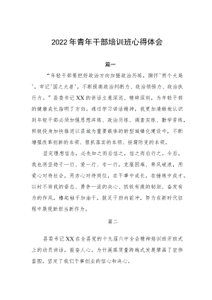 2022青干部培训班心得体会五篇.docx