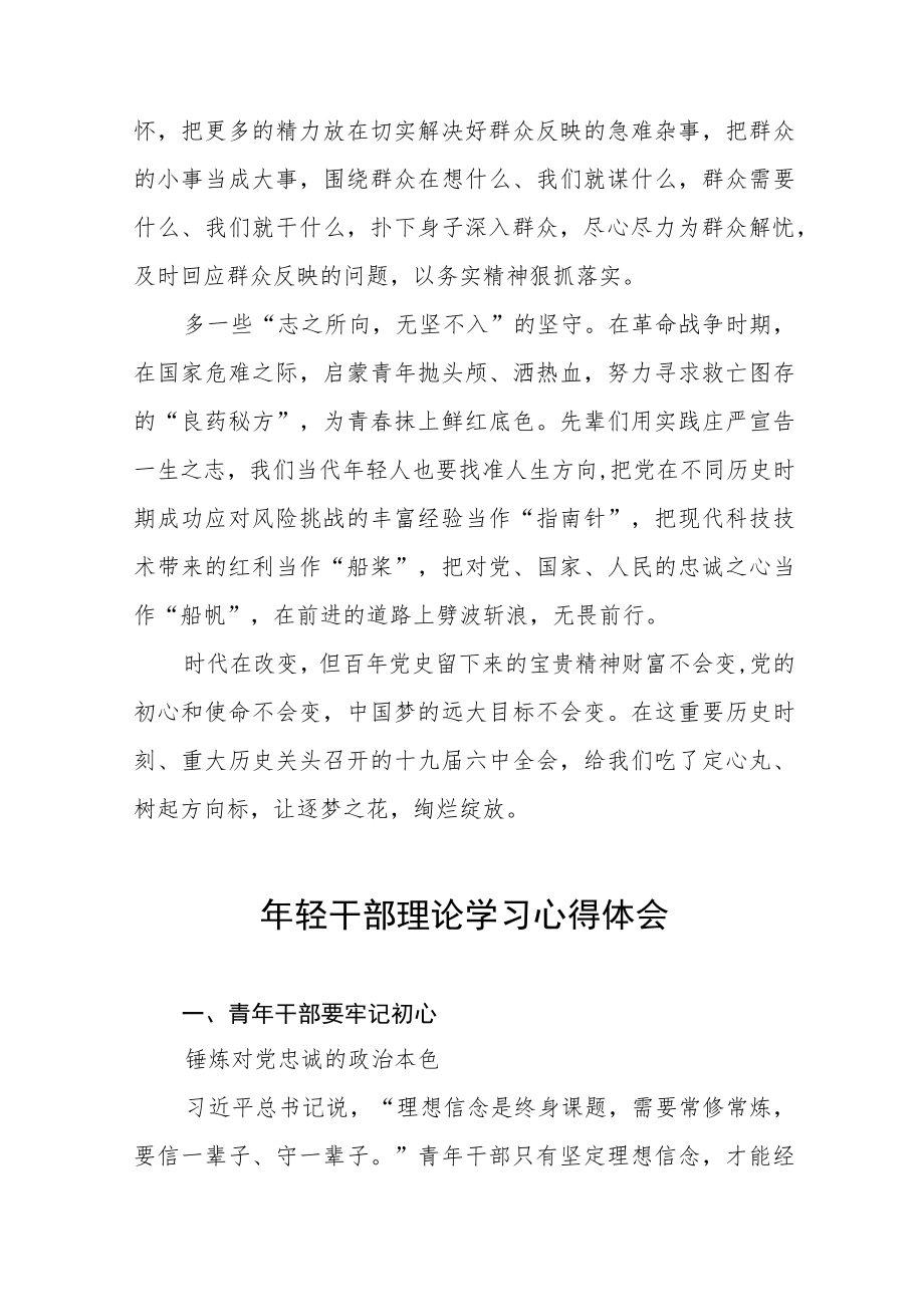 2022轻干部理论学习心得体会五篇模板.docx_第2页