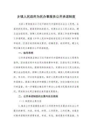乡镇人民政府为民办事服务公开承诺制度.docx