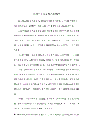 2022认真学习二十大精神心得体会.docx