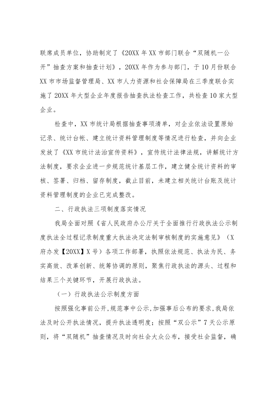 XX市统计局行政执法工作情况总结.docx_第2页