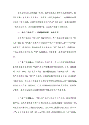 乡村振兴经济交流材料：乡村振兴不可或缺党建“活水”.docx