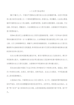 二十大学习体会研讨.docx