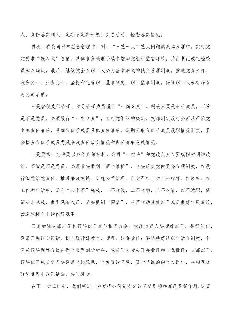 公司履行从严治党第一责任研讨发言.docx_第2页