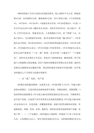 党建引领 蝶变之路 ——村抓党建促乡村振兴情况汇报.docx