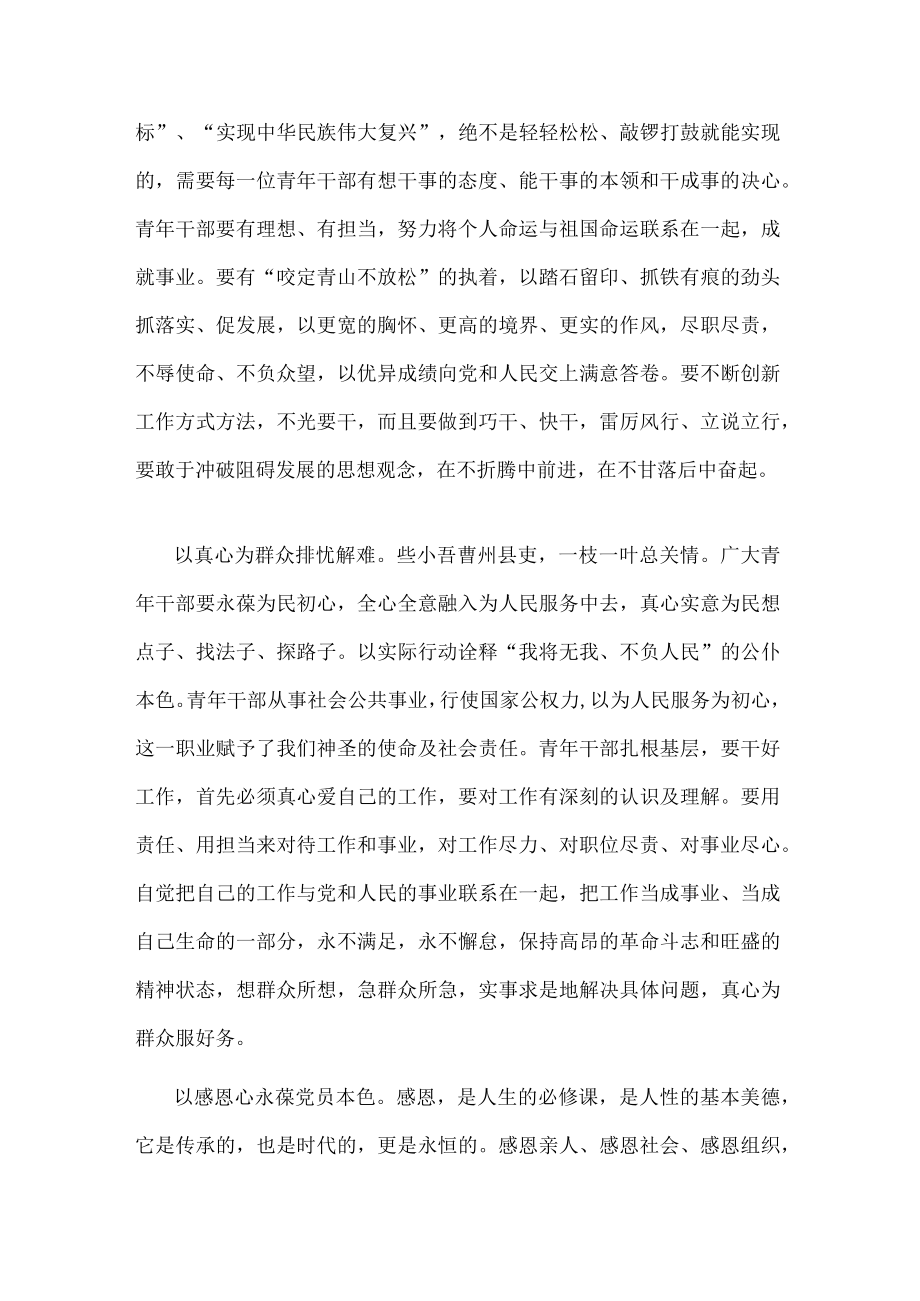 党课讲稿：年轻干部要怀着“四心”练就担当有为“硬脊梁”.docx_第2页