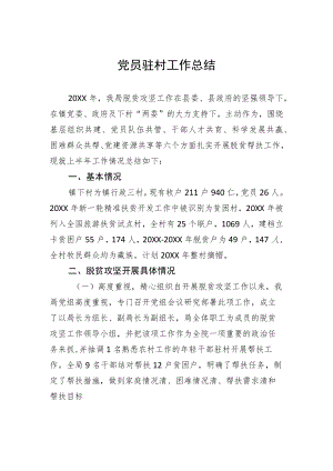 党员驻村工作总结.docx