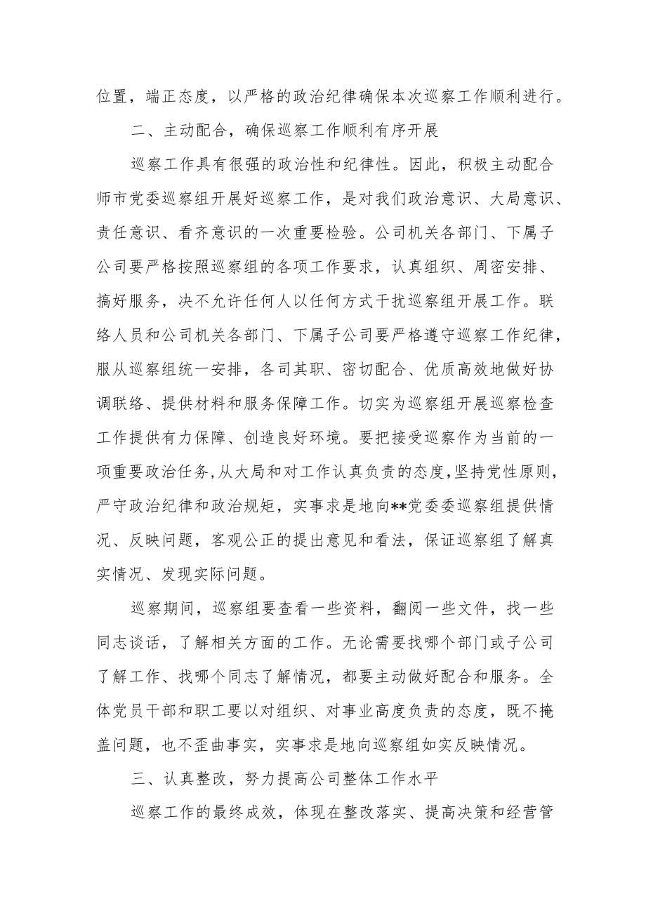 党委书记在上级党委巡视巡察工作动员会上的表态发言.docx_第3页