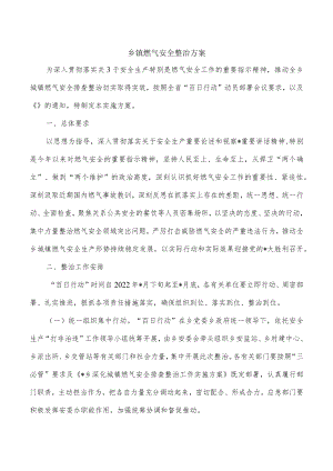 乡镇燃气安全整治方案.docx