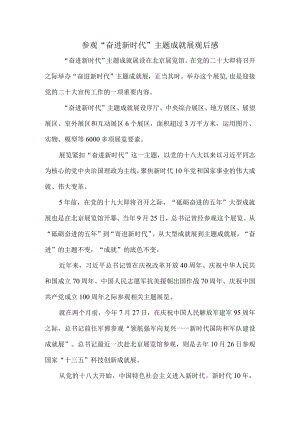 参观“奋进新时代”主题成就展观后感.docx