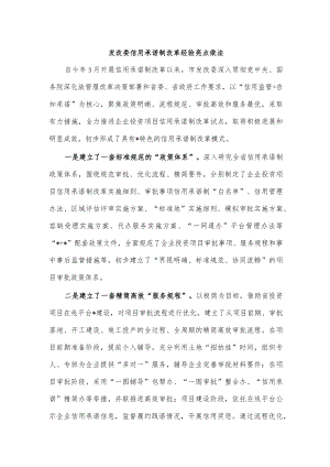 发改委信用承诺制改革经验亮点做法.docx